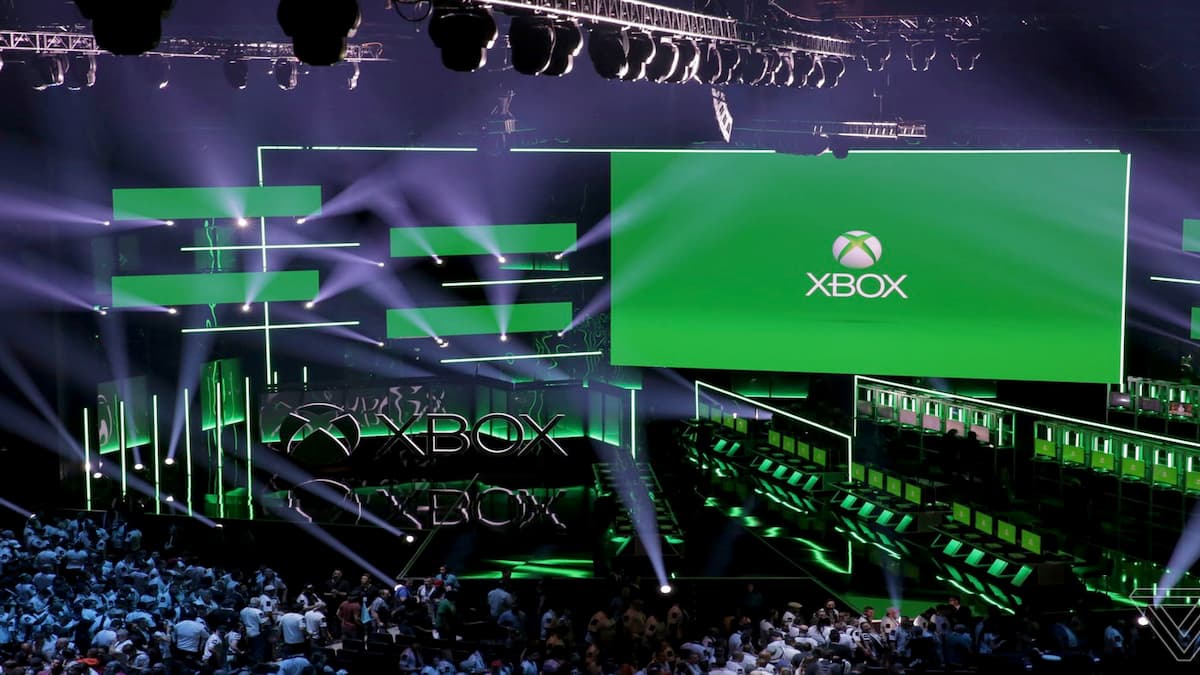 microsoft xbox stage at press event