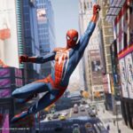 Spider-Man swinging through New York