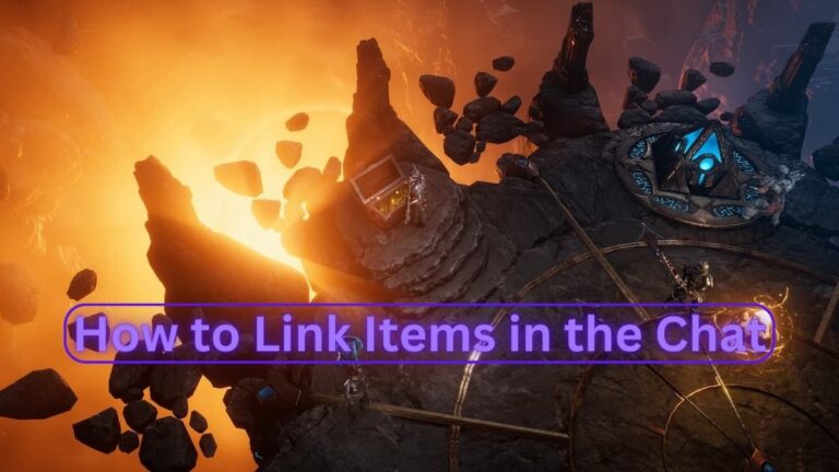 How to link items in the chat in Last Epoch